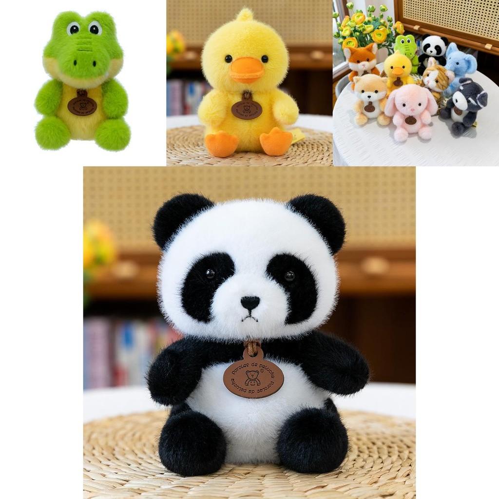 Gelbe Ente Katze Elefant Krokodil Plüschtierfiguren mit weicher PP-Baumwollfüllung für Kindergeschenk und Sammlung