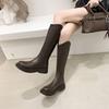 French Thick-soled Boots for Women's Autumn, But Knee-high Boots Show Thinness 2025 New Small Versatile Boots