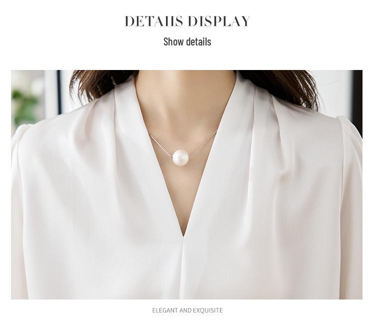 2026 Spring Women's High-End V-Neck Satin Chiffon Shirt - Elegant Mature Style for Autumn Commute