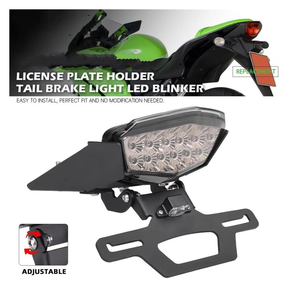 Fenderloses Kit Passend für Ninja 250R EX250R 2008-2012 Motorrad Halter für hinteres Kennzeichen LED Heck