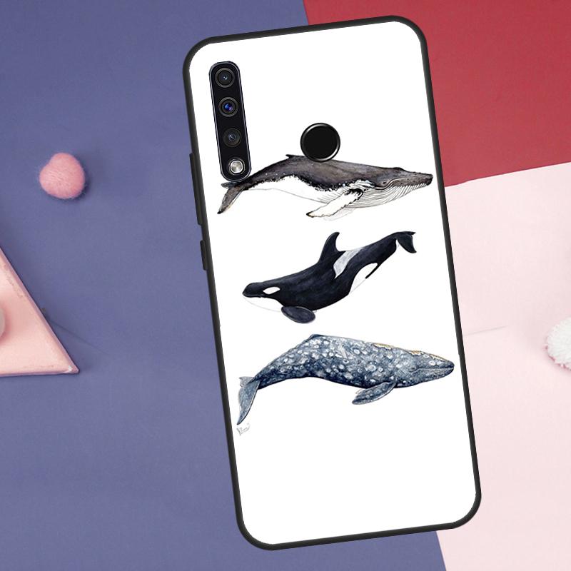 Shark and Killer Whale Case For Huawei Nova Y72 Y73 Y70 Y90 Y60 Y61 Y91 12s 12i 11i 8i 9 10 SE P30 P40 Lite P60 Pro