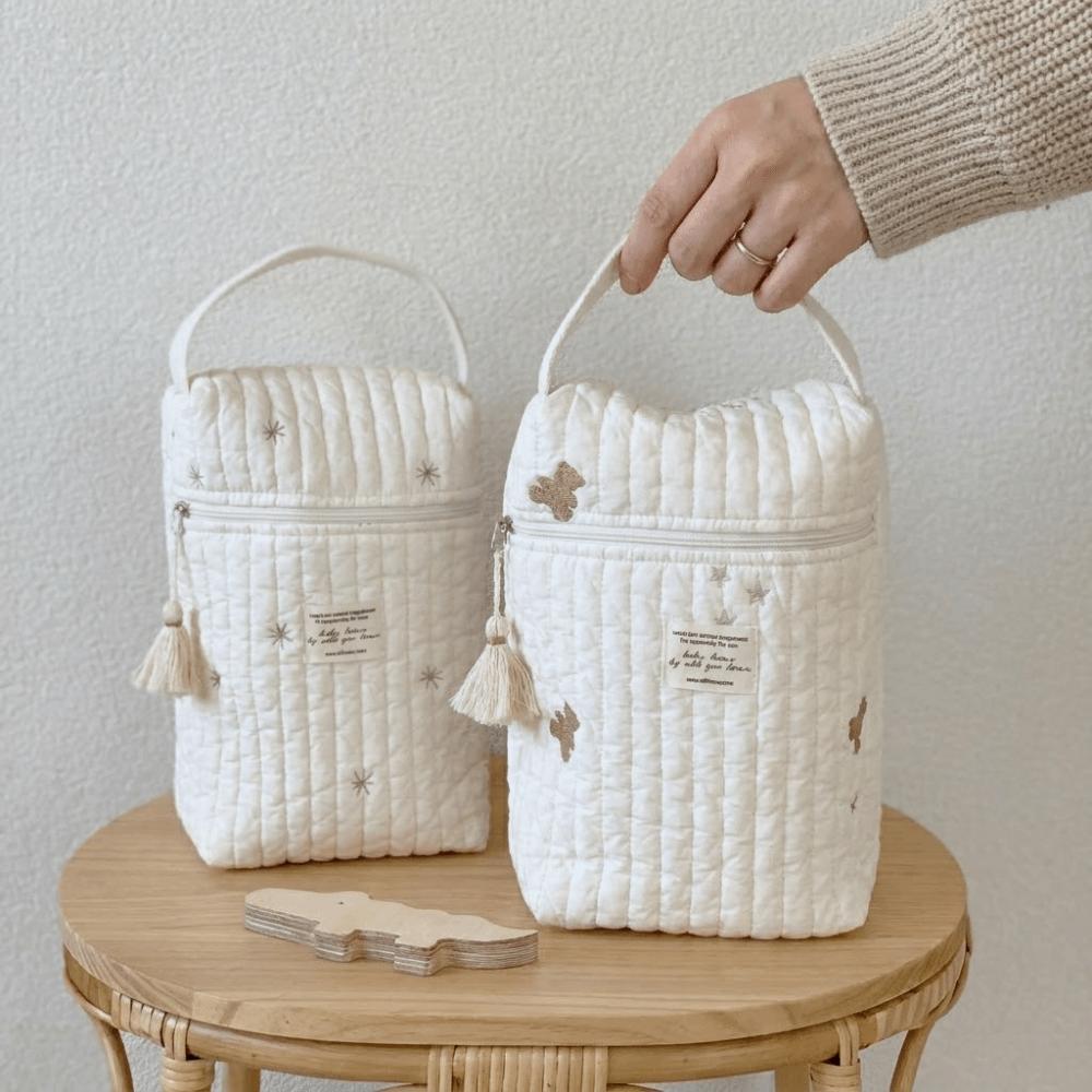Quilted Baby Diaper Bag Large Capacity Embroidery Mommy Bag Handbags Diaper Organizer Newborn