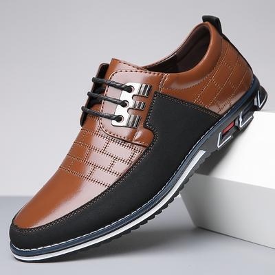 Luksusowa Marka Męskie Biznesowe Skórzane Buty Modne Gorąca Wyprzedaż Sznurowane Codzienne Buty Mokasyny Buty Oksfordzkie Duże Rozmiary 39-50Zapatos Hombre