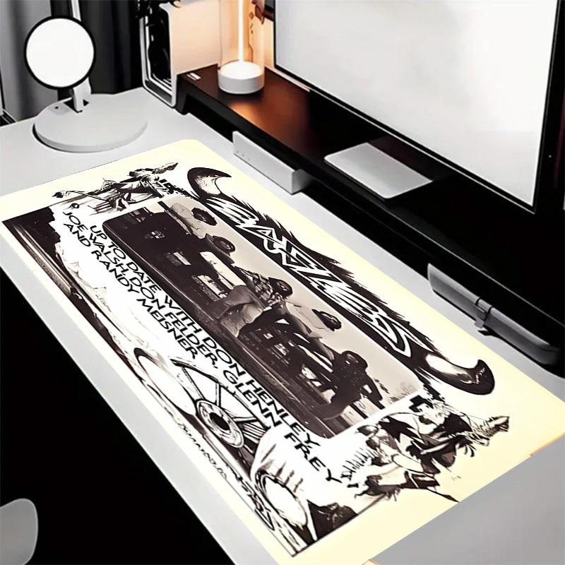 Retro Band E-Eagles Theme Premium Non-slip Mouse Pad with Stitched Edges,Durable Rubber Material,for Desktop & Gaming Great Gifts