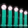 Green Dildos Glow in The Dark Realistic Penis Sex Toys for Women Masturbation Dick Orgasmic G-spot Anal Massager Butt Plug