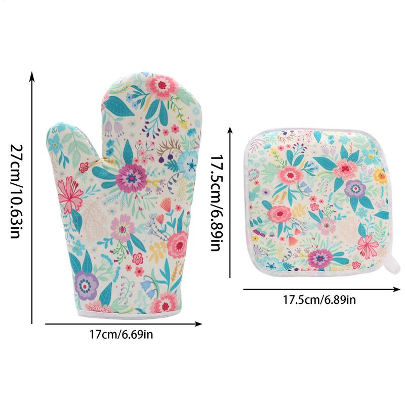 Pot Holders And Oven Mitts Heat-Resistant Gloves Potholders Kitchen Oven Mitts Pan Rack Set For Microwave Pan Plate Bowl Bakery