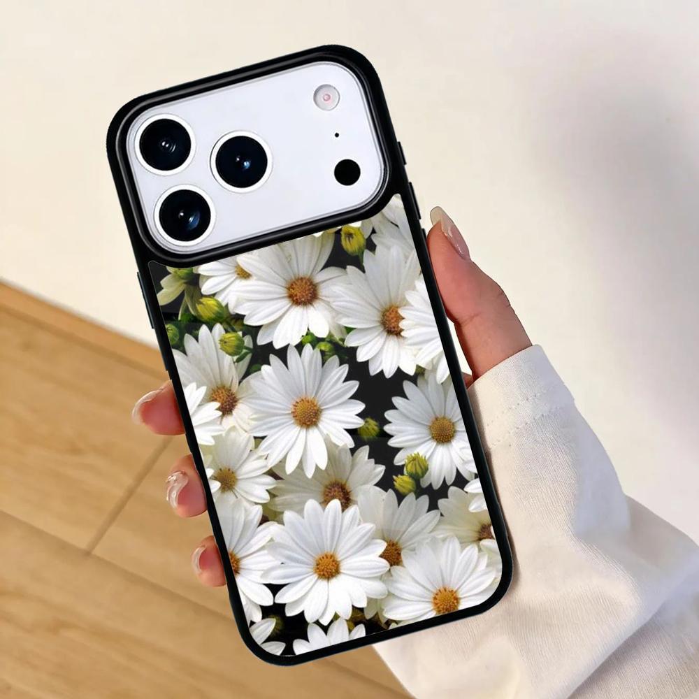 Daisy Flower Mobile Phone Case for IPhone 17 AIR 16pro Max 15 14 13 12 11 Bumper Cover