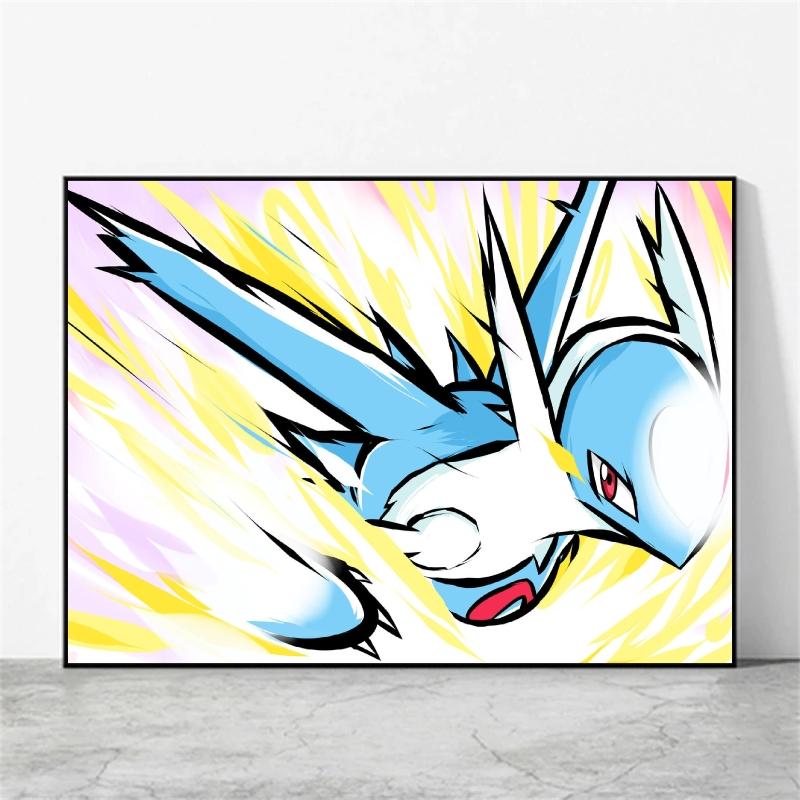 Canvas Wall Art Pokemon Genga Aesthetic Poster Cuadros Best Gifts Kid Action Figures Modern Home Modular Painting Waterproof