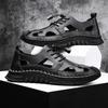 Fashion Genuine Leather Mens Sandals New Arrival Summer Men's Beach Flats Fashion Non-slip Wading Aqua Shoes Soft Sole Versatile Sandaly