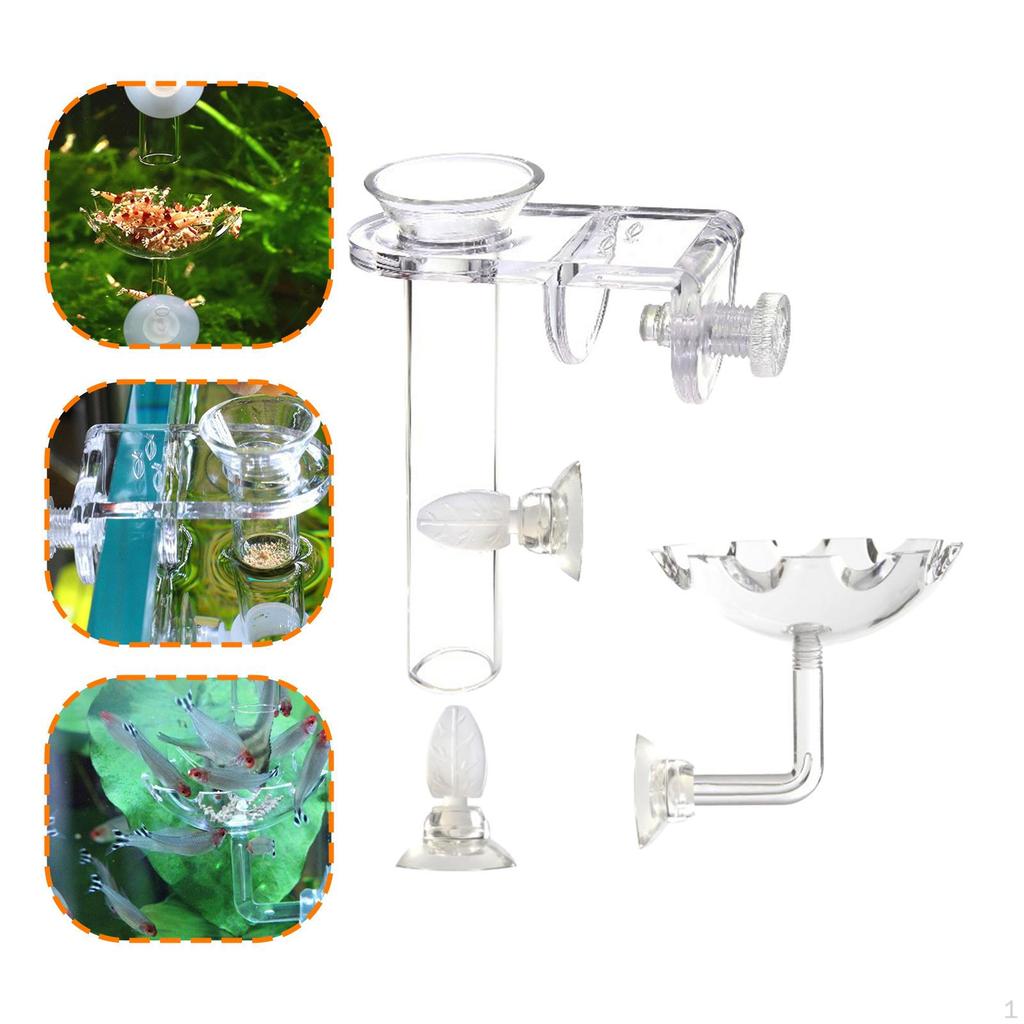 Aquarium Feeding Tube and Tank Accessories, Acrylic Glass, Easy To Clean, Clear Feeder