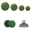 Artificial Topiary Plant Ball With Realistic Flower Hanging Plastic Grass Sphere For Wedding Garden Backyard Decoration