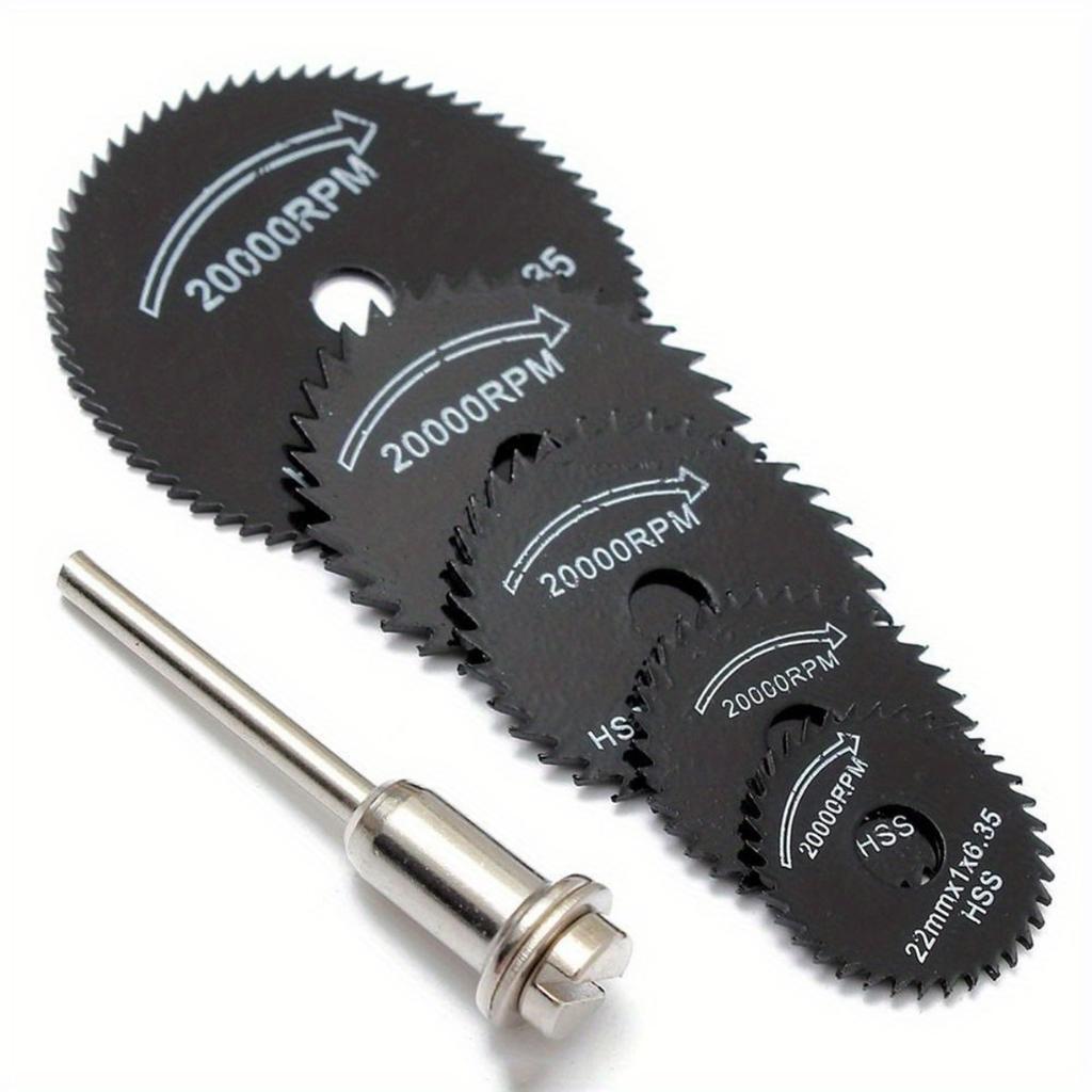 7 Stück/Satz Mini HSS Kreissägeblatt Rotationswerkzeug für Dremel Metallschneider Kraft Holzschneidscheiben Bohrdorn Trennscheibe