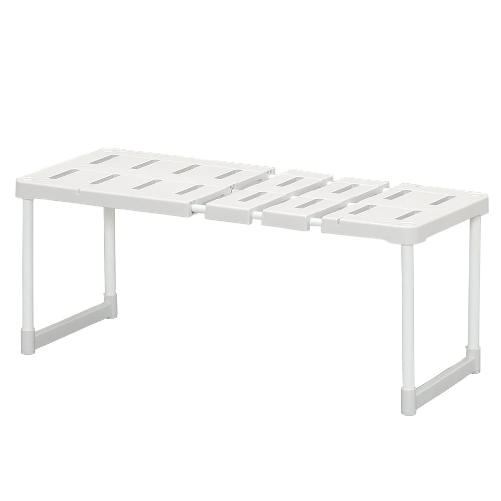 

Iris Ohyama SOR-370 Expandable Closet Shelf, 72-92cm Wide x 37cm Deep x 37.3cm High, Gray