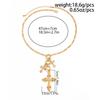 Vintage Alloy With Diamonds Cross Necklace Influx Of Women Metal Chain Necklace