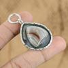 925 Sterling Silver Natural Mexican Laguna Lace Agate Daughter Pendant Jewelry