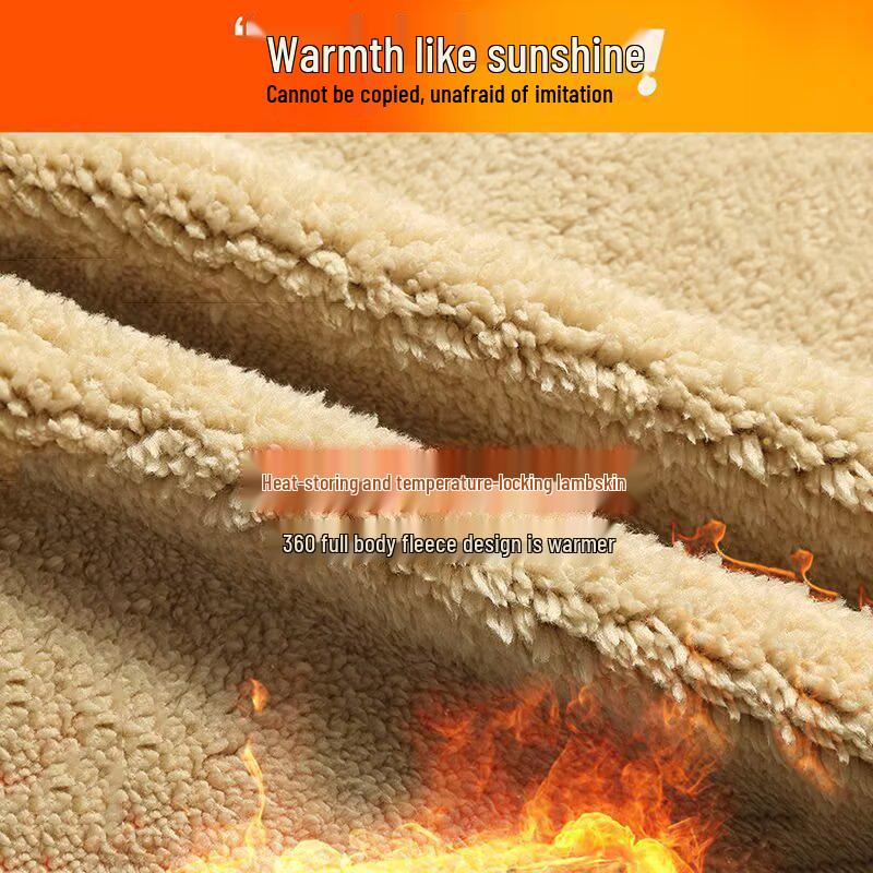 Men's Plus Size Fleece-Lined Double-Sided Vest for Middle-Aged and Elderly - Warm Autumn/Winter Outerwear