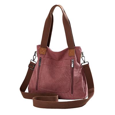 Elegant Feminine Canvas Shoulder Bag Multi-pocket Multifunctional Large Capacity New