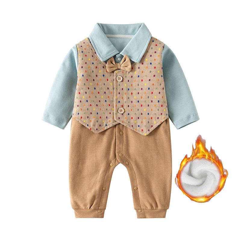 

Смугастий дитячий комбінезон для джентльменів - весняно-осінній комбінезон для немовлят 73 cm