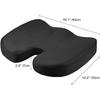 DITSONEO Memory Foam Seat Cushion for Office Chairs & Car Seat, Anti-Slip Ergonomic Chair Cushion for Pressure Relief, Back Support