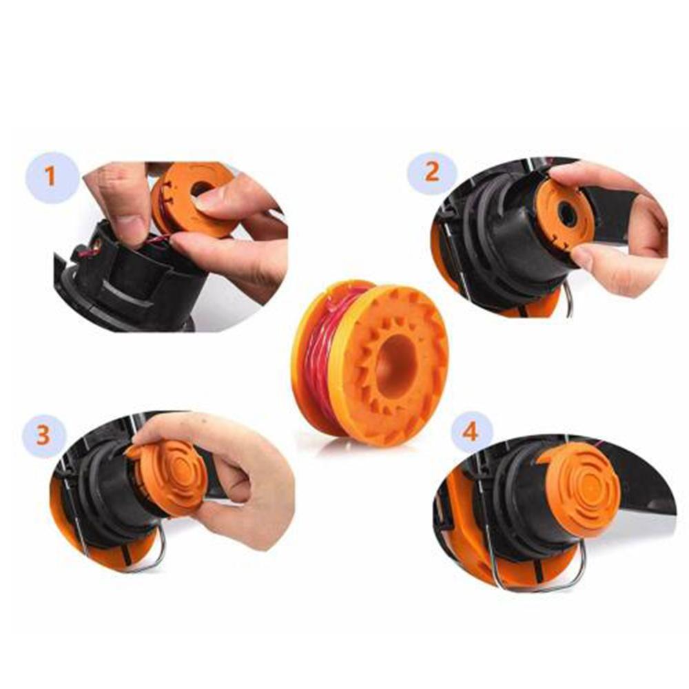 8+1PCS Trimmer Spool Line For Worx WG154 WG163 WG180 WG175 WG155 WG151