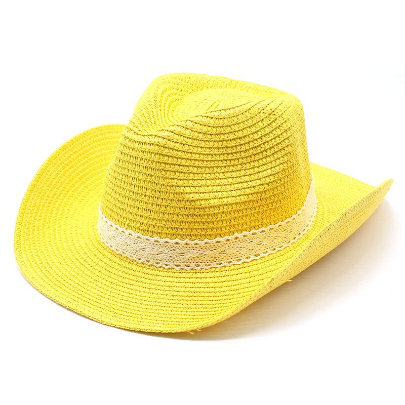 Ethnic Style Jazz Hat Summer Men And Women Boutique Straw Hat Sunshade Casual Beach Hat Retro Top Hat