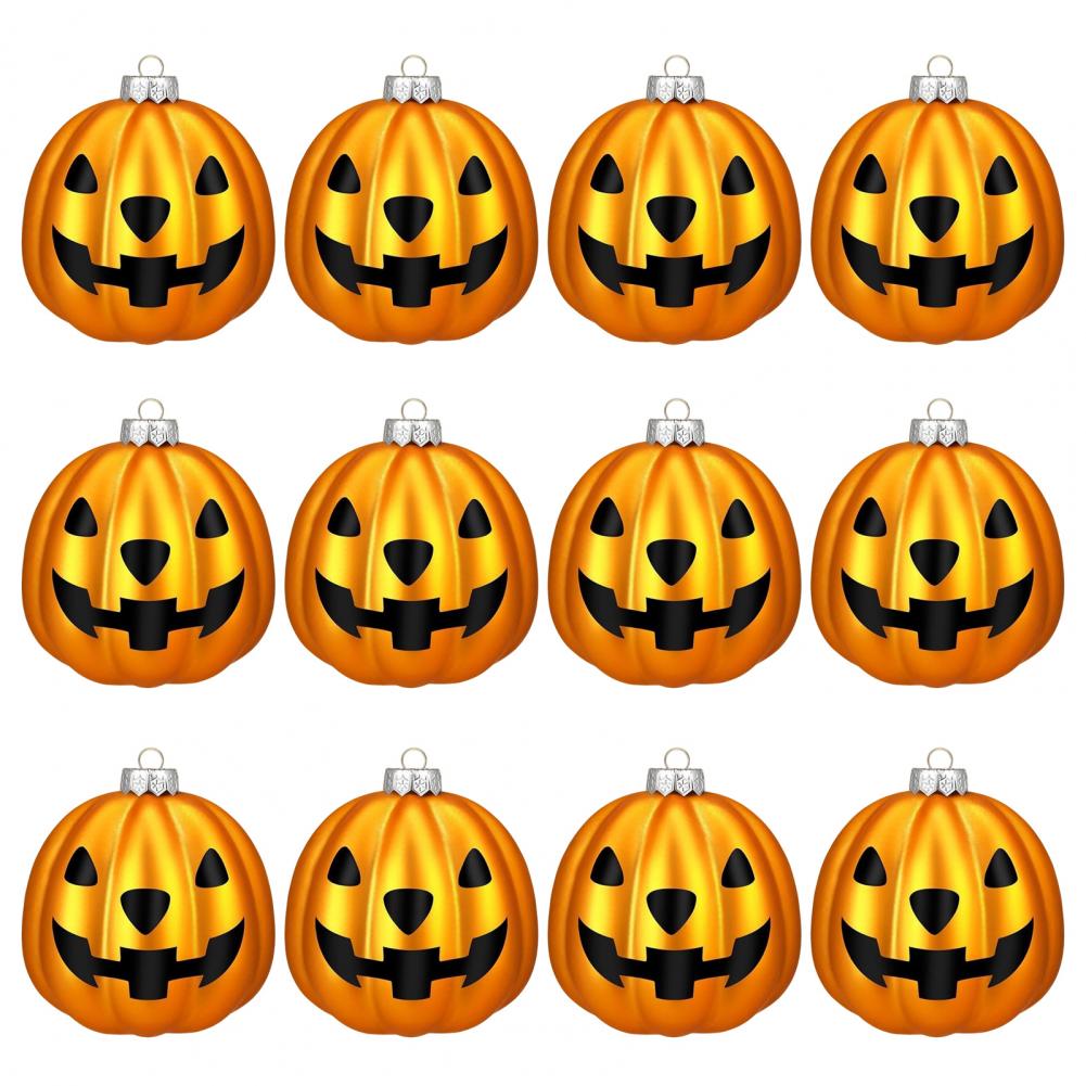 Reusable Halloween Ornaments Pumpkin Christmas Ball Fall Mini Pumpkin Balls Hanging Ornament Set for Thanksgiving for Christmas