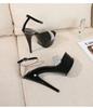 Women's 15cm Clear Crystal Stiletto Platform Sandals for Nightclub and Pole Dancing