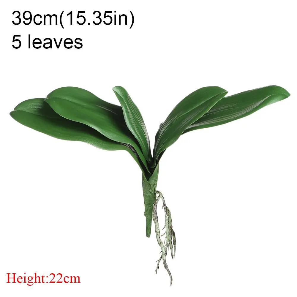High Quality Orchid Leaves Decorative Flowers Plastic Grass Phalaenopsis Leaf Simulation Leaves Artificial Plants