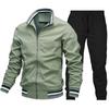 Sports Casual Jacket Set Men's Autumn Sports Solid Color Jacket Men's Trousers