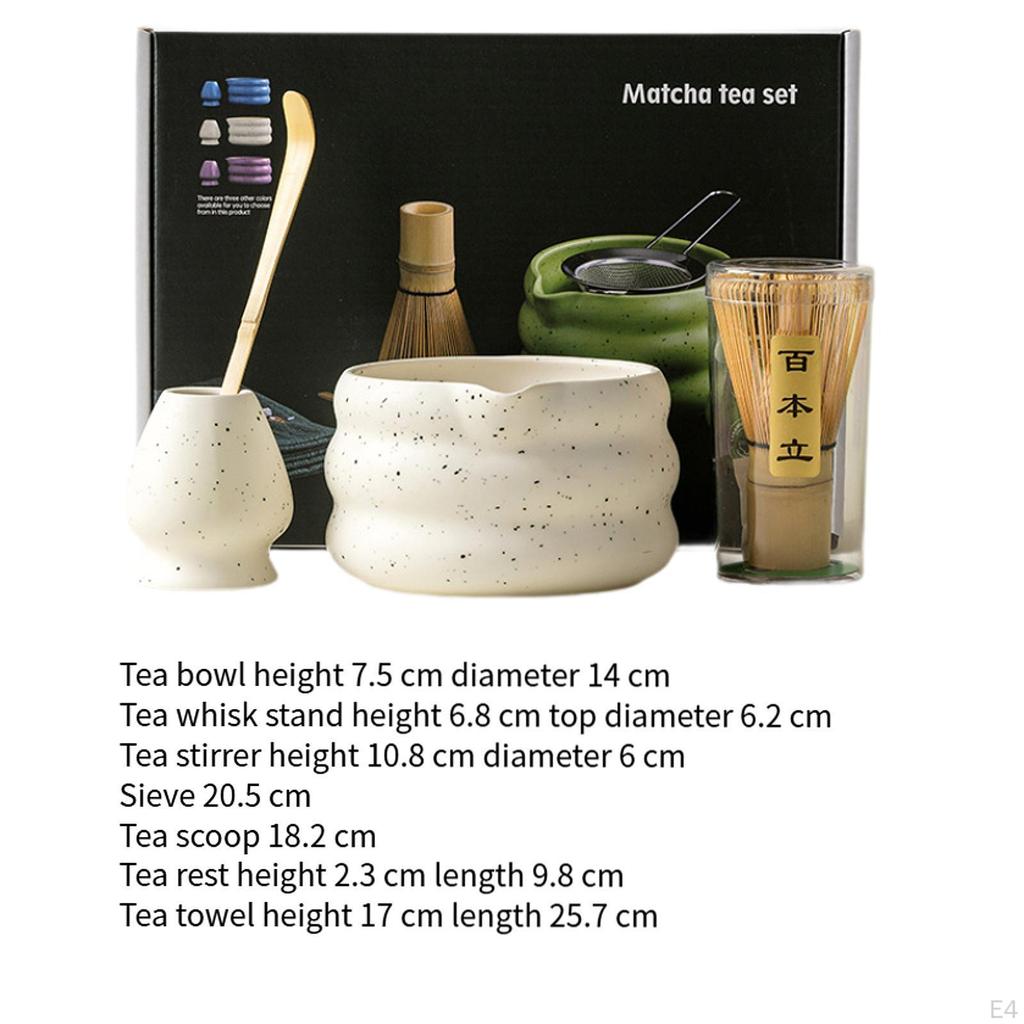 Ceramic Matcha Tools for Tea Ceremony Including Whisk And Scoop