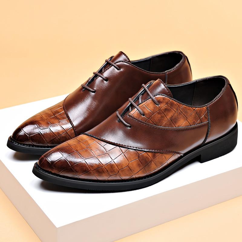 Luxus-Lederschuhe für Herren, Marken-Derby-Schuhe für Herren, spitze Zehenpartie, Schnürschuhe, formelle Herrenschuhe, handgefertigte Business-Schuhe 2024
