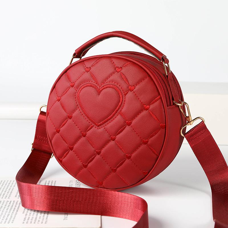 Love Embroidered Bag Exquisite High-end Cute Mobile Phone Messenger Bag Mini Small Bag Girls Shopping Shoulder Bag
