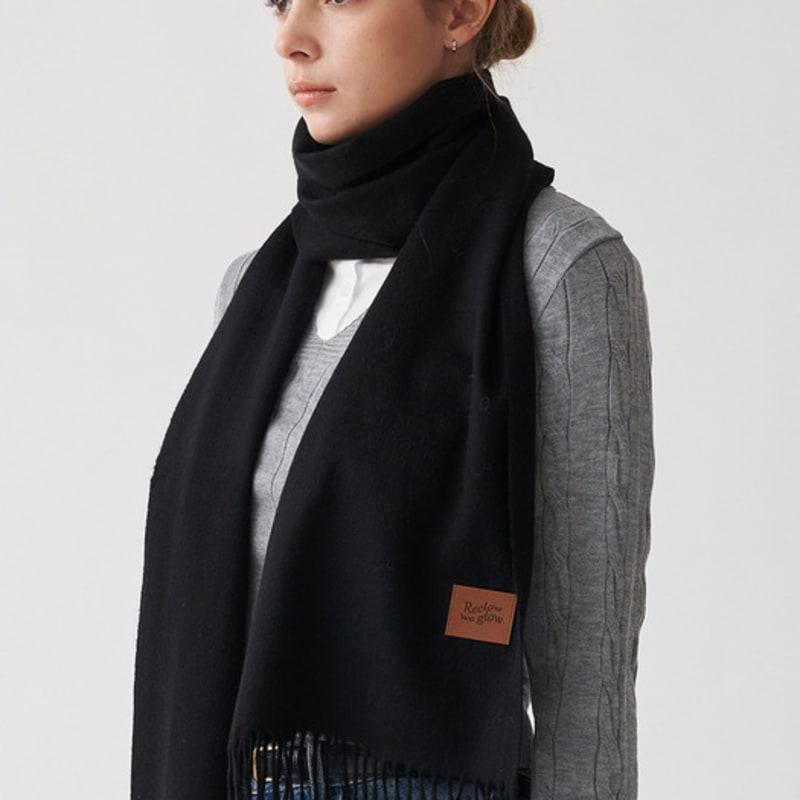 

RECLOW 100% Cashmere Muffler Black FREE
