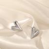 Lucktune Heart Stud Earrings Women Stainless Steel aros mujer Love Cutout Piercing Earrings Trend Kpop Jewelry Gift New