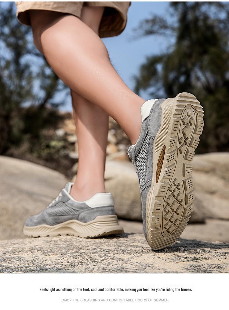 Men's Lightweight Versatile Mesh Low-Top Casual Shoes: Fashionable, Breathable, Outdoor-Friendly