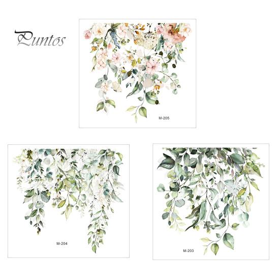 Floral Toilet Lid Decal Seat Self Adhesive Strong Stickiness Decorative Waterproof Removable Plant Leaves Flowers Sticker Flower