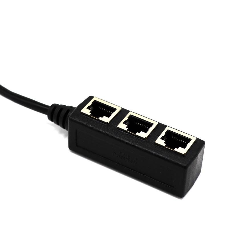1 to 3 Socket LAN Ethernet Network RJ45 Plug Splitter Extender Adapter Connector