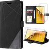Case + Tempered Glasses - Xiaomi - Redmi Note 13 5G - PU Leather - Card Holder - Hands-Free Stand