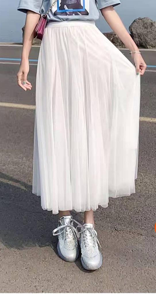 Langer Tüll-Falten-Maxi-Ausgestellter Elastischer Perfekt für Jeden Tag Speziell Einheitsgröße Passt für Alle Jahreszeiten [HDONYUi] Damenrock, Rock, Gefüttert, Rock,