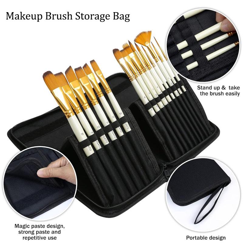 Multifunctional Makeup Brush Storage Bag Makeup Artist Cosmetic Case Handbag Portable Travel Cosmetic Organizer Bag Beauty Tools