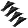 Car Rear Lower Bumper Diffuser Carbon Fiber Style Curved Universal Automobile Modification