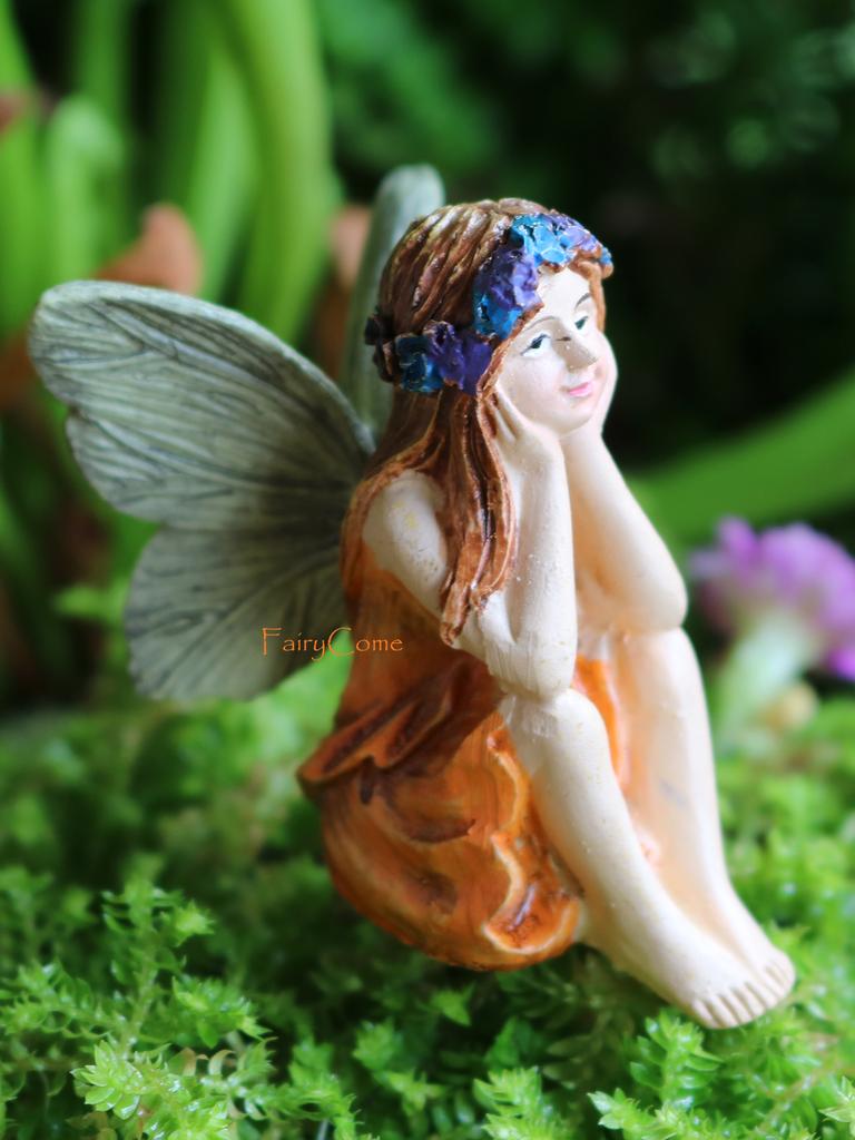 6pcs/lot Tinker Bell PVC Figure Dolls Garden Fairies Figurines Mini Fairy Statue Figure Fairy Garden Ornaments Decorations