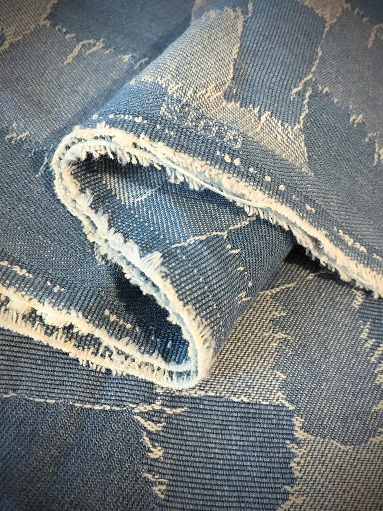Design Denim Thin Denim Handmade Light Fabric, Fabric, Fabric, Cloth, Scraps, Cotton, Denim, Fabric, Crafts, Remake, (Patchwork Style, Gray)