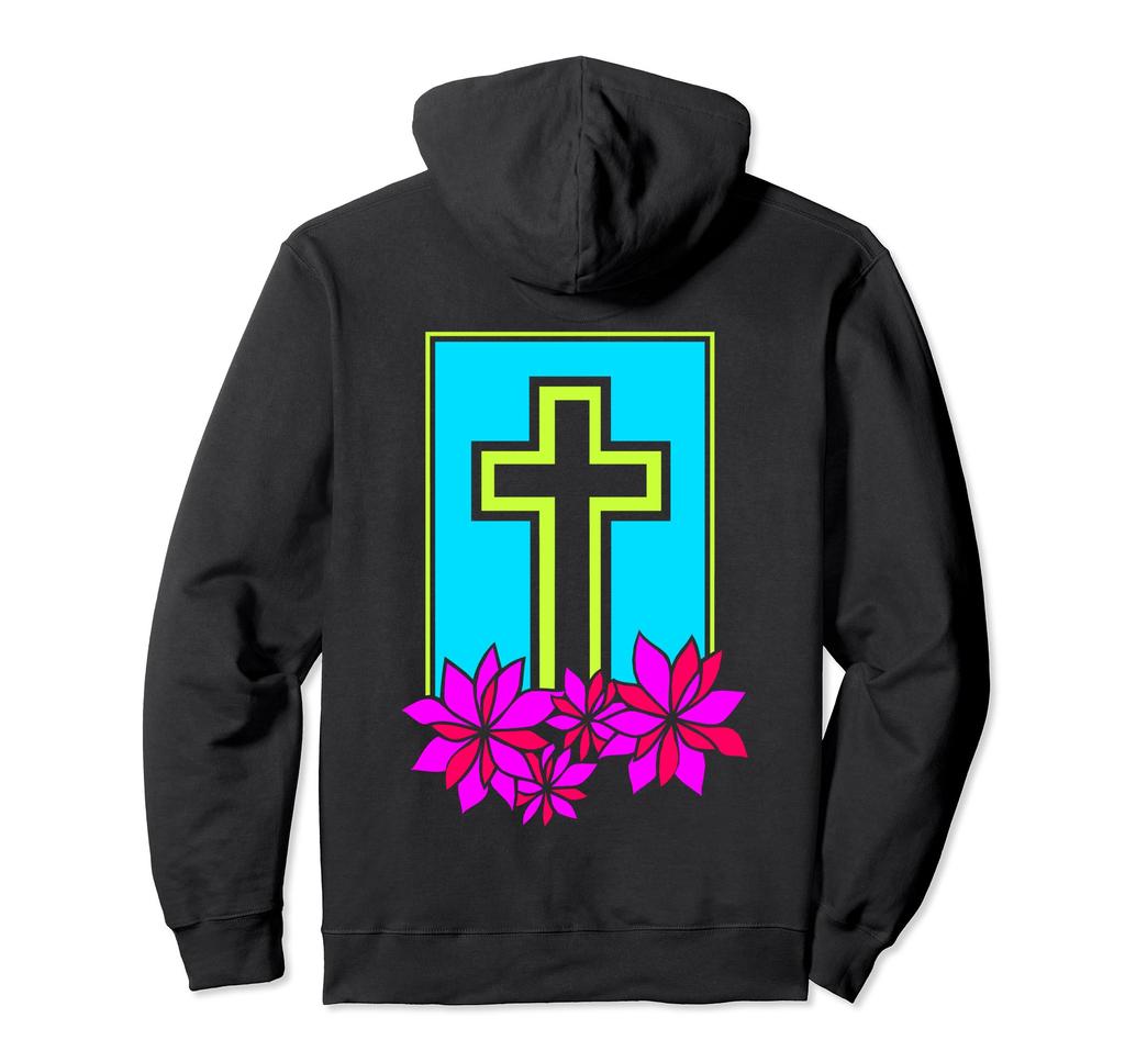 Christianity Christ Jesus Poinsettia Cross Religion Religion Hoodie
