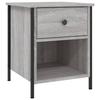 Table de chevet - Maison Exclusive - Sonoma gris - Bois d'ingénierie &amp; cadre en fer - 40x42x50 cm