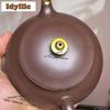 210 ml Yixing Ljurlera Tekannor Handgjorda Guldritad Han Jiang-kanna Råmalm Ljuslila Lera Vattenkokare med Sil Zisha Te-set
