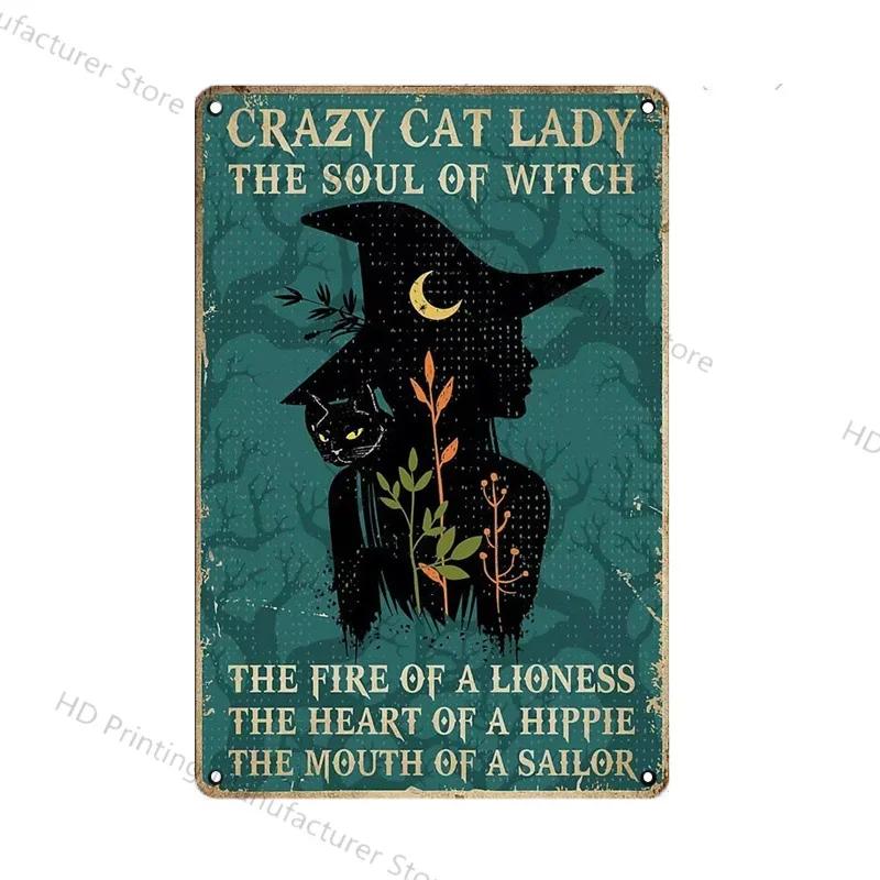 Cute Cat Wall Poster Pet Decor For Kitchen Vintage Tin Sign Metal Plates Home Decoration Modern Bar Accessory Restaurant Garden