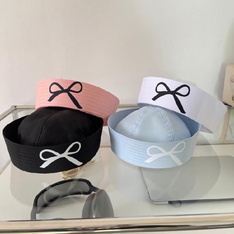 InsStyle Beret Hat for Spring Women Bowknot Beret Hat Uniform Dress Up Hat