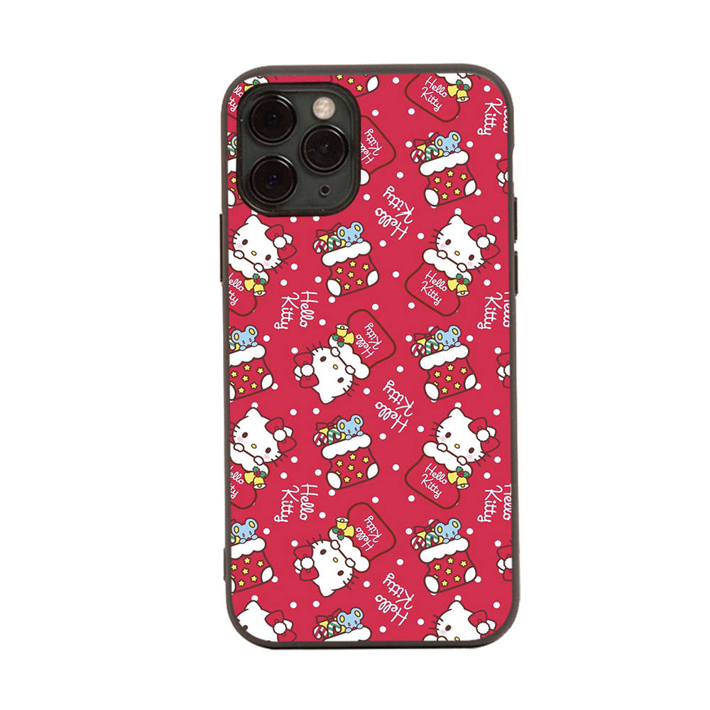 

Чехол для iPhone 16 15 Plus 14 13 12 11 Pro 8 7 6S 6 SE 5S X XR XS Max Realme C30 C33 C31 9I Black Sofe Cover LI14 Hello Kitty Realme 9i арлекин