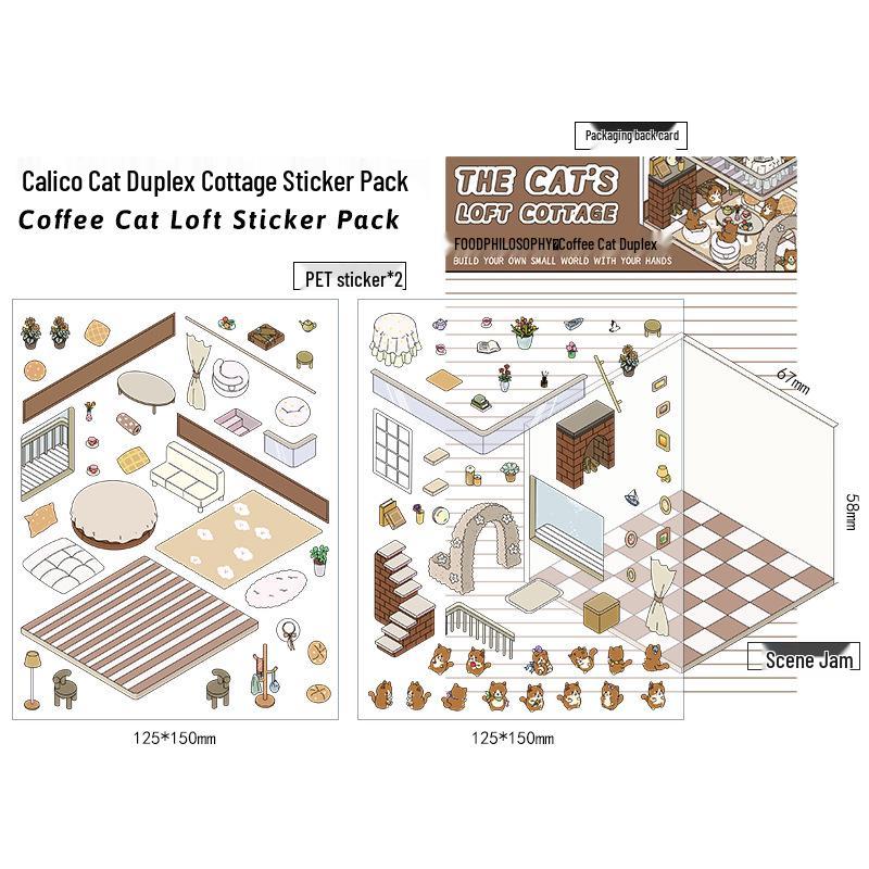 Senyou 3.0 Christmas Cottage 3D Miniature Scene Stickers - Exclusive DIY Landscape Decor